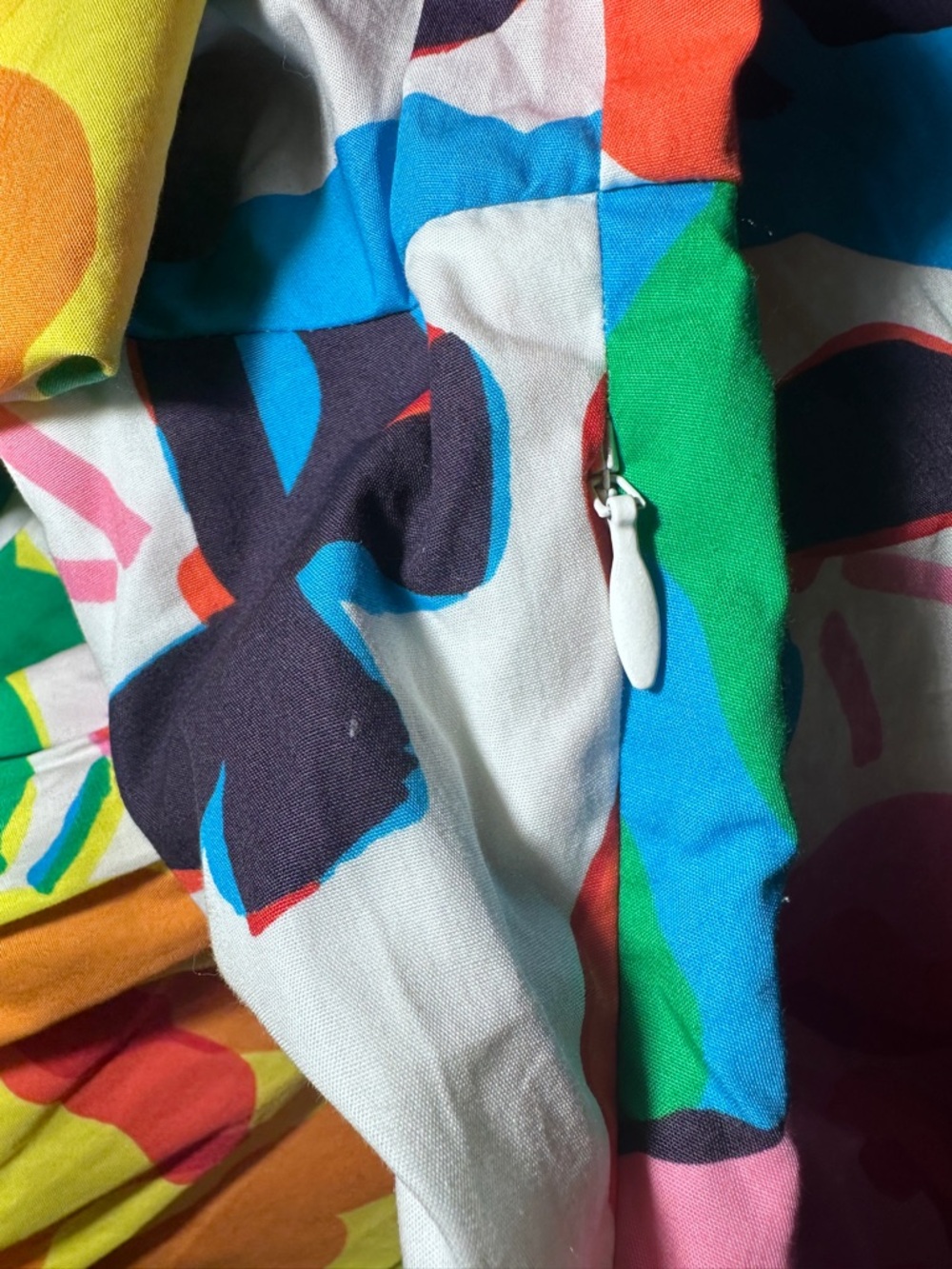 J. Crew Pink Yellow Blue Green Floral Waistband Skirt with Pockets Summer Fun M - Picture 6 of 8